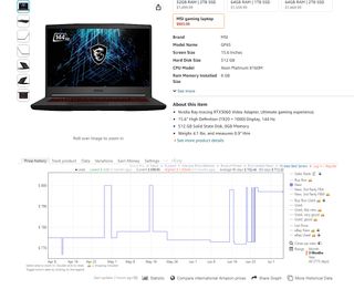 Keepa Amazon price checking Chrome extension in use.