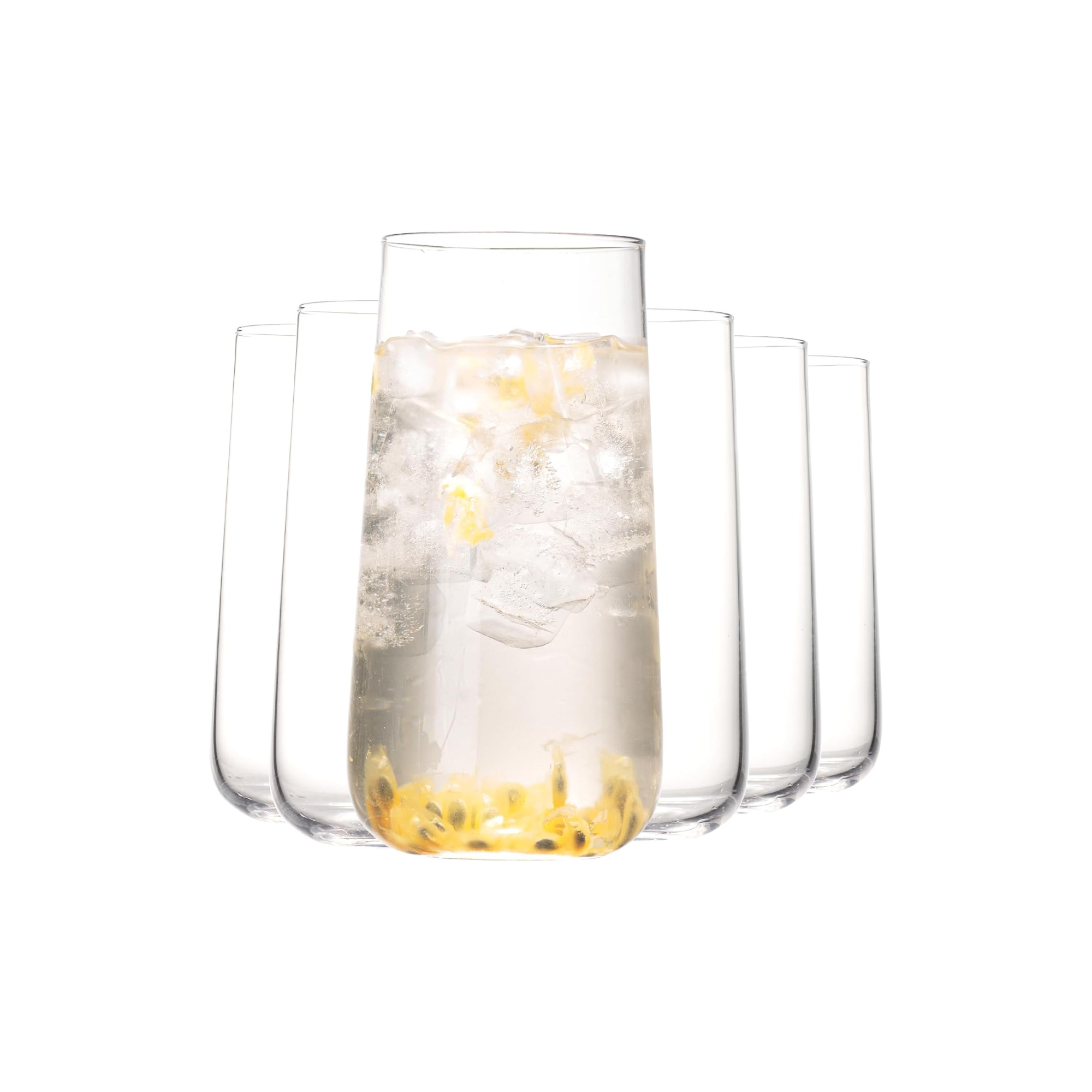 Set of 6 Clear Crystal Lightweight Glasses
