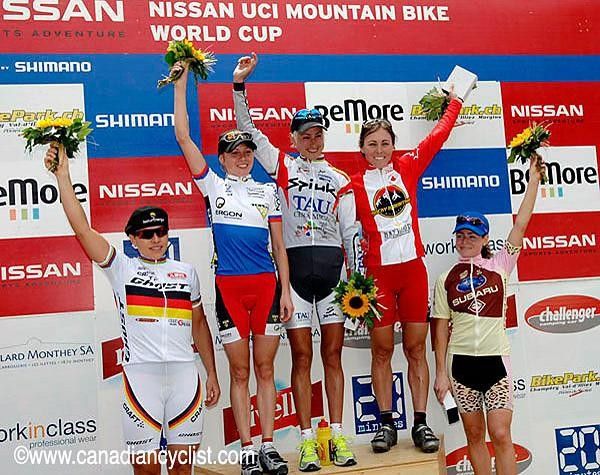 The Champ&eacute;ry podium