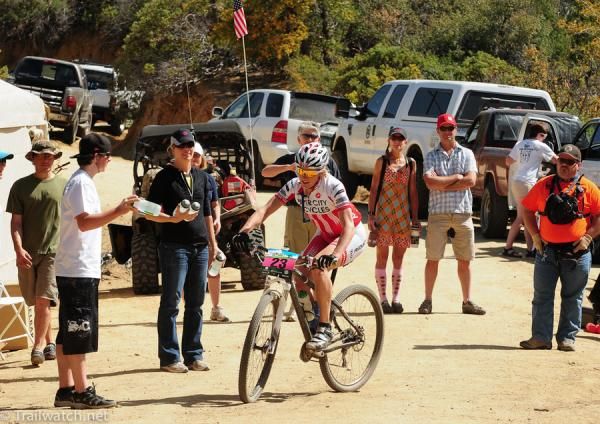 Sue Butler (River City Bicycles) coming through one of the Aid Stations
