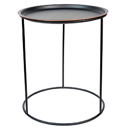 round top metal side table