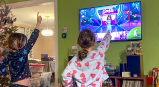 Two kids playing NEX Playground