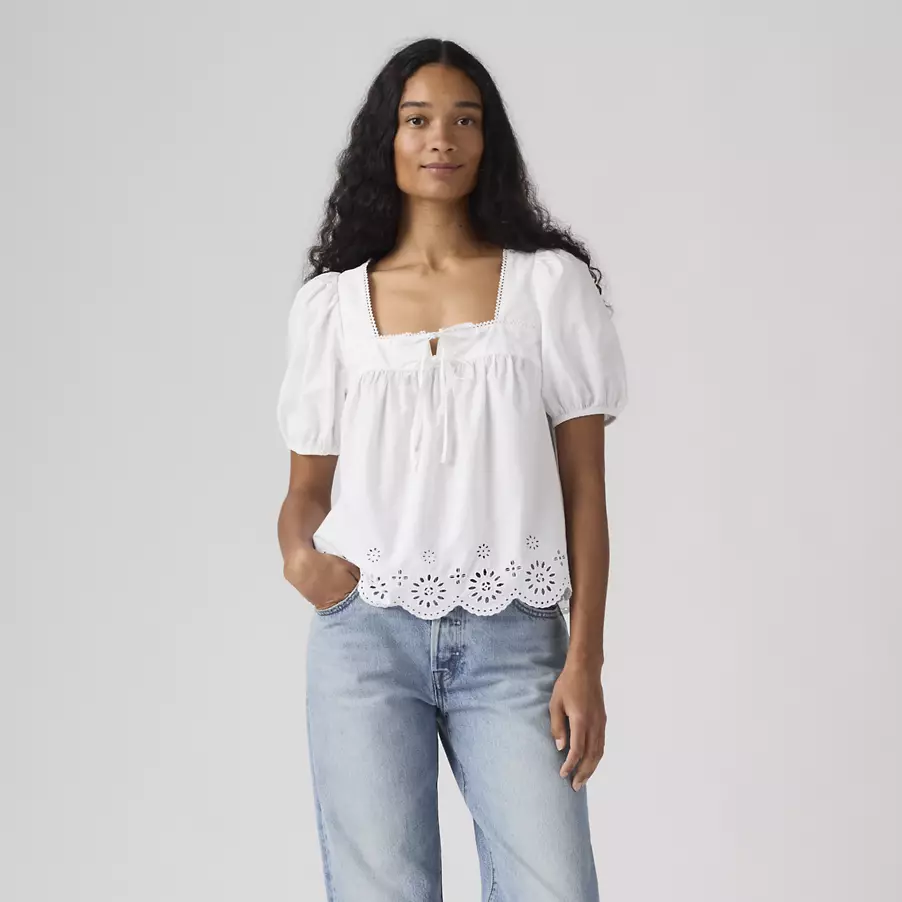 Levi's, Darling Short-sleeve Cutwork Blouse