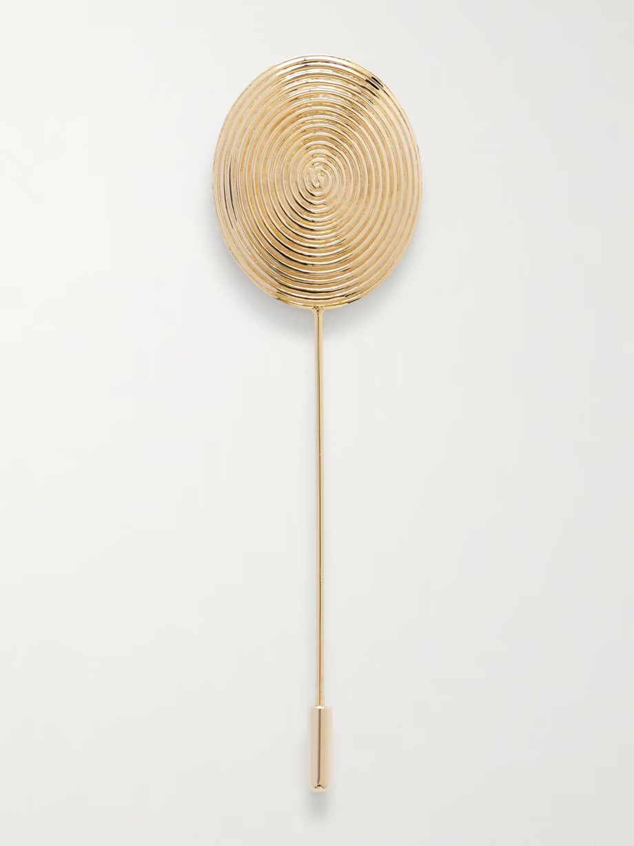 Lie Studio , The Elo Gold-Plated Brooch