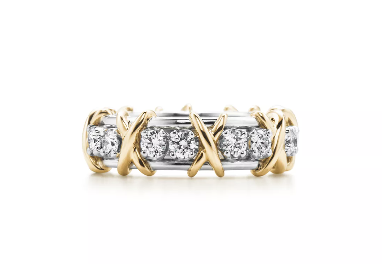 Tiffany &amp;amp; Co., Ring in Platinum and Yellow Gold with Diamonds
