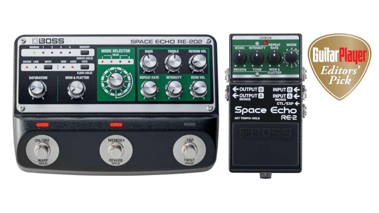 Ravelリクエスト2点 BOSS RE-2 Space Echo Effects Pedal Black | Guitar Center