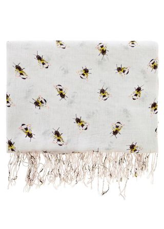 Warehouse bumble bee print scarf, £22