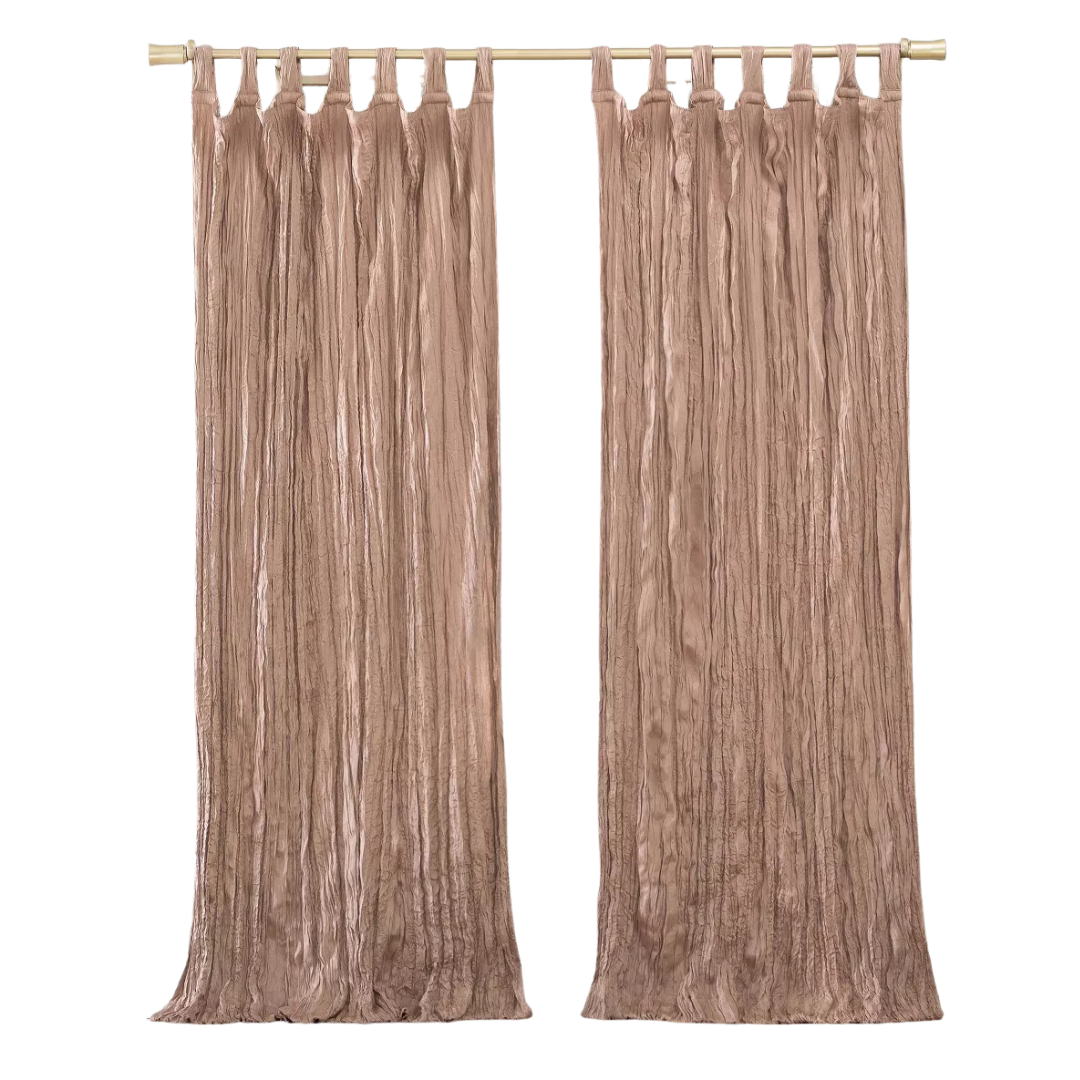 Odelia Distressed Velvet Tab Top Light Filtering Curtain Panel - No. 918