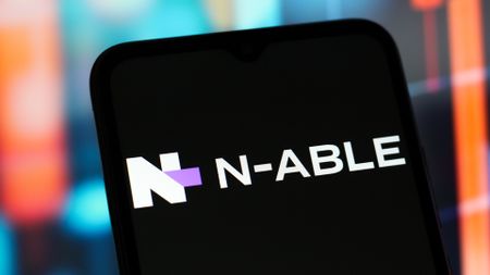 Logo and branding of N-able, provider of the N-central remote management software, pictured on a smartphone screen.