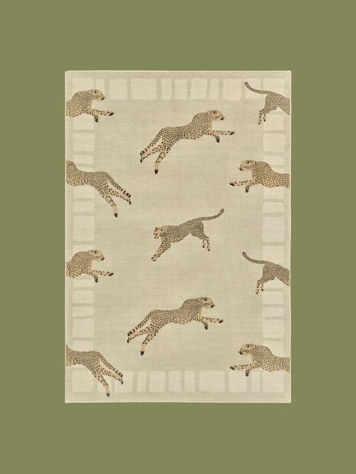Leaping Cheetah Sand Rug by Scalamandr&eacute;