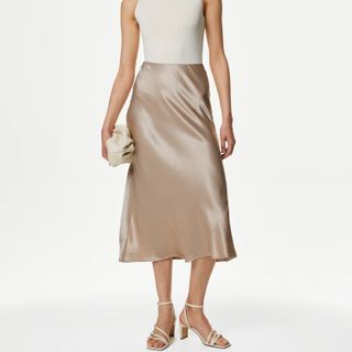 M&S Satin skirt 