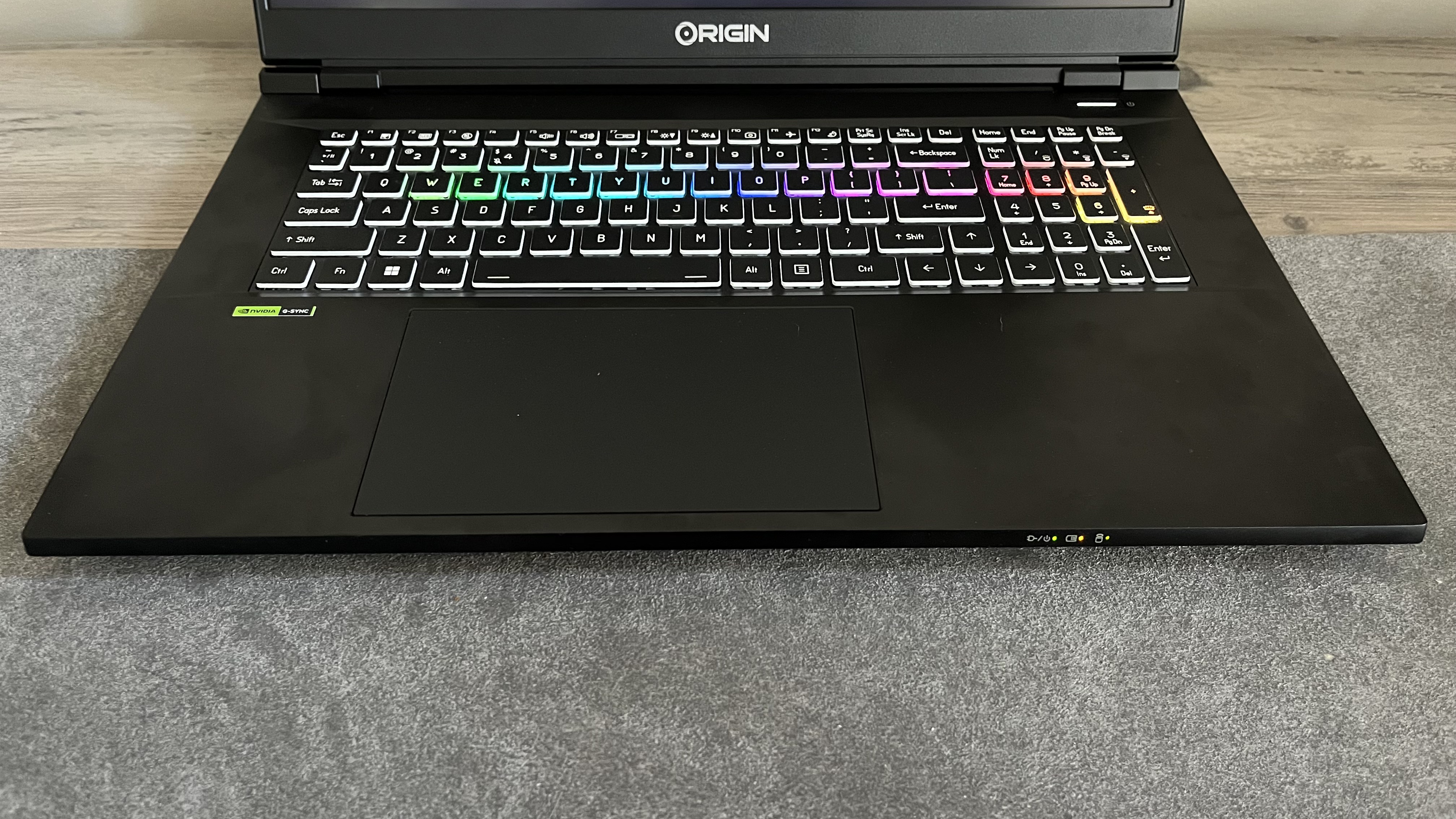 Origin EON17-X v2 gaming laptop's RGB keyboard