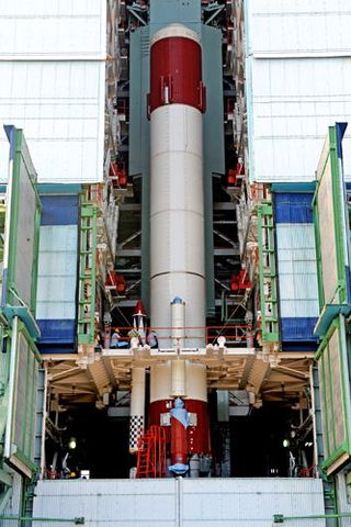 India's PSLV-C20 Rocket First Stage Assembly