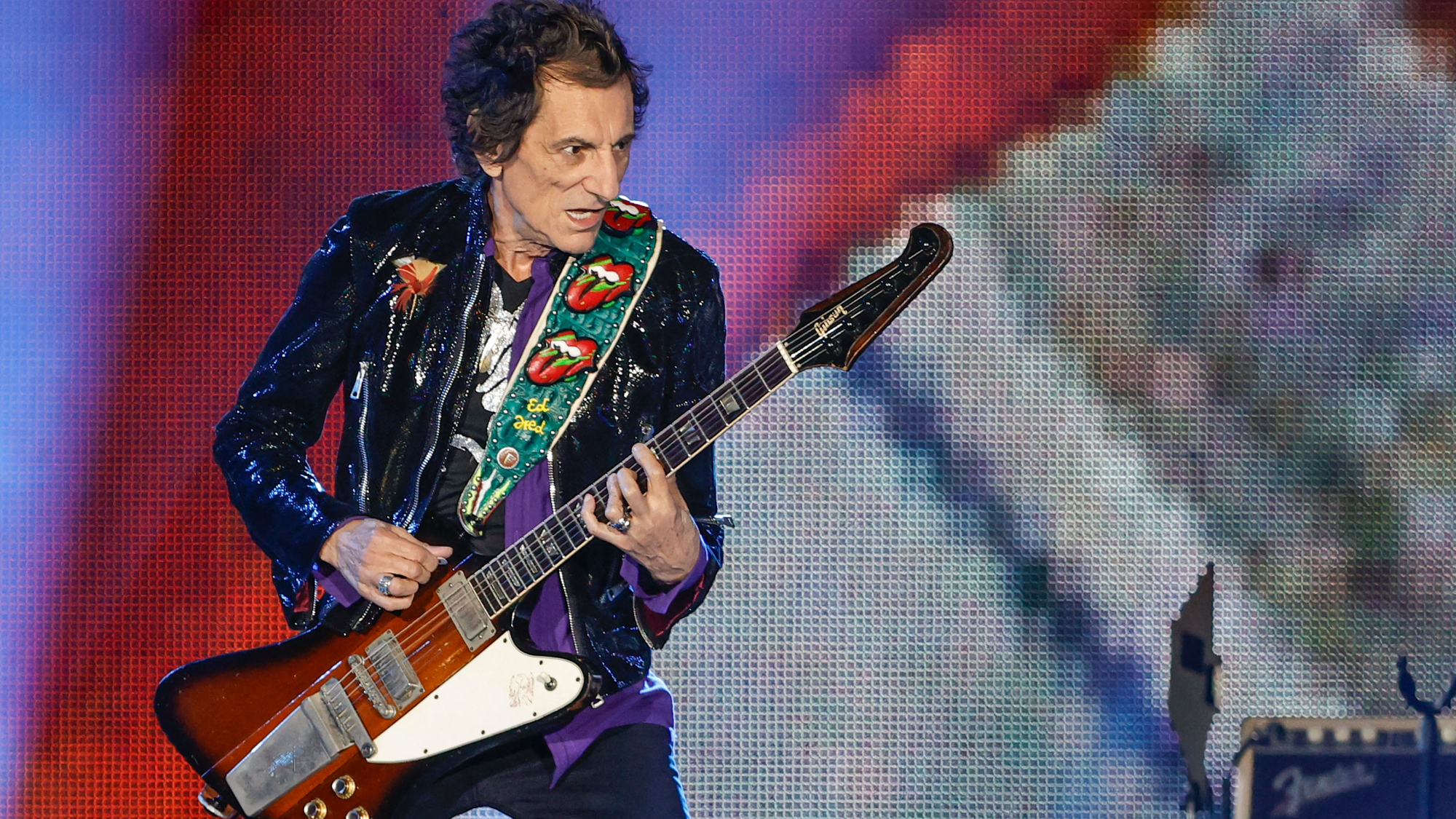 Ronnie Wood on stage in 2021