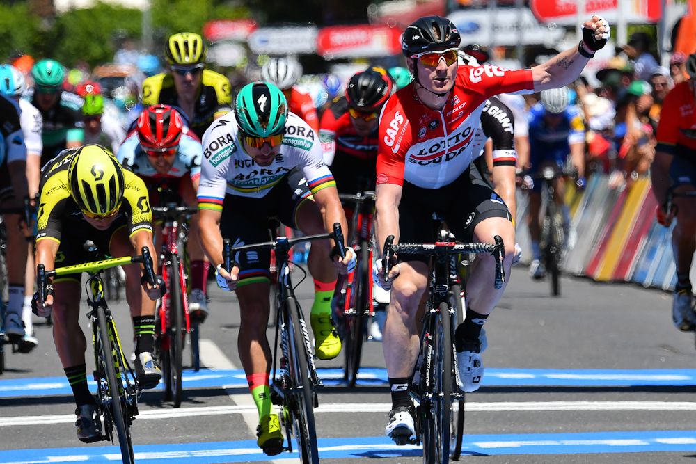 Andre Greipel wins stage 1 at the 2018 Tour Down Under