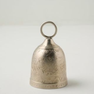 Etched silver bell Christmas decoration 