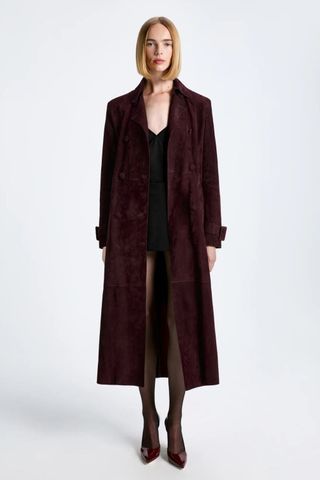 Nour Hammour tate Everyday Suede Trench