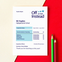 4. Personalised Report Style 'Thank You Teacher' Card – £6.99