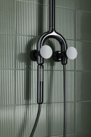 Black shower pipes