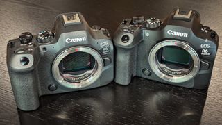 Canon EOS R6 Mark III next to the Canon EOS R6 Mark II
