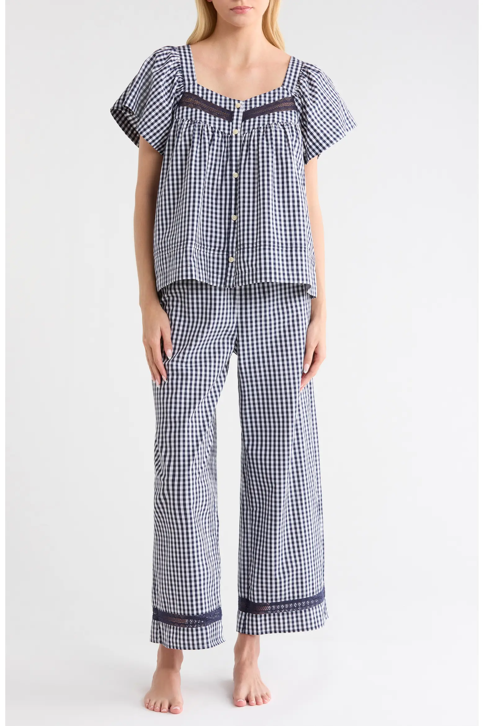 Nordstrom, Gingham Cotton Pajamas