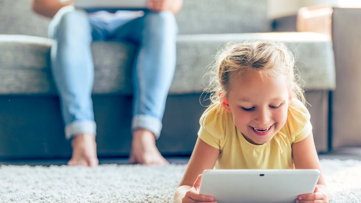 child using tablet