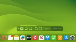 macOS Sonoma showing screenshot menu