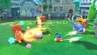 Kirby und das vergessene Land Zwei-Spieler-Gameplay