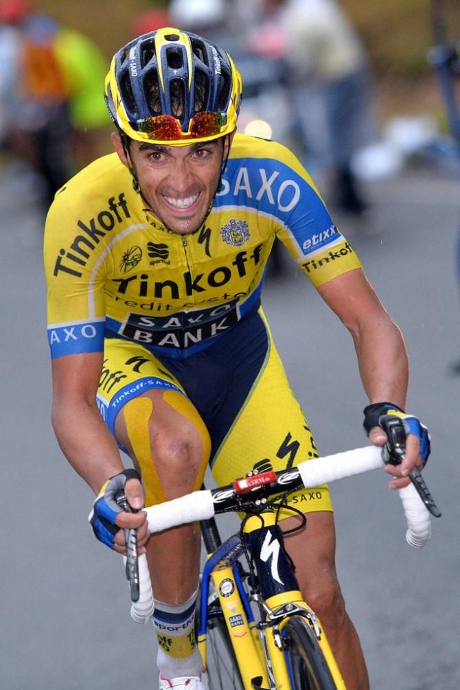 Alberto Contador (Tinkoff-Saxo) grimes