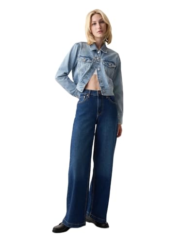 Gap Women's High Rise Stride Denim, Dark Wash, 26 Short