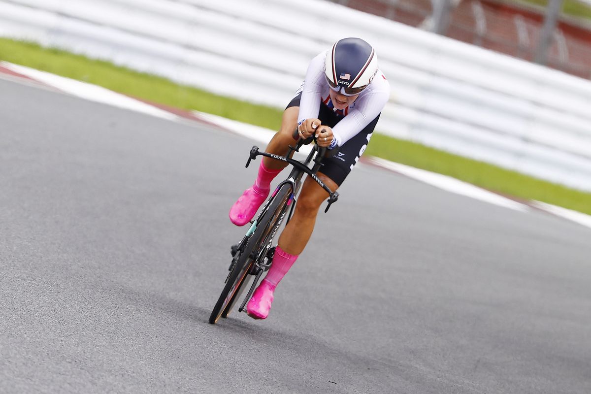 Tokyo 2020 Olympic Games Olimpiadi Tokyo 2020 Womens Individual Time Trial Fuji Speedway 221 km 28072021 Ckloe Dygert United States of America photo Luca BettiniBettiniPhoto2021