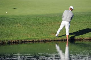 Lucas Glover playing from water