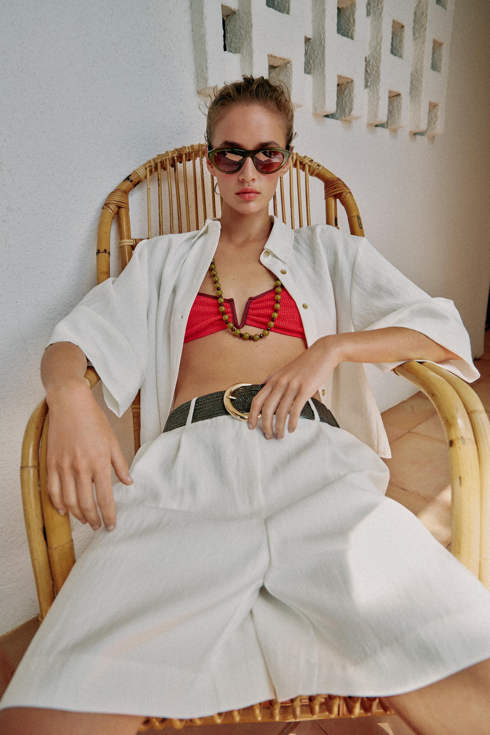 Belted Darted Bermuda Shorts