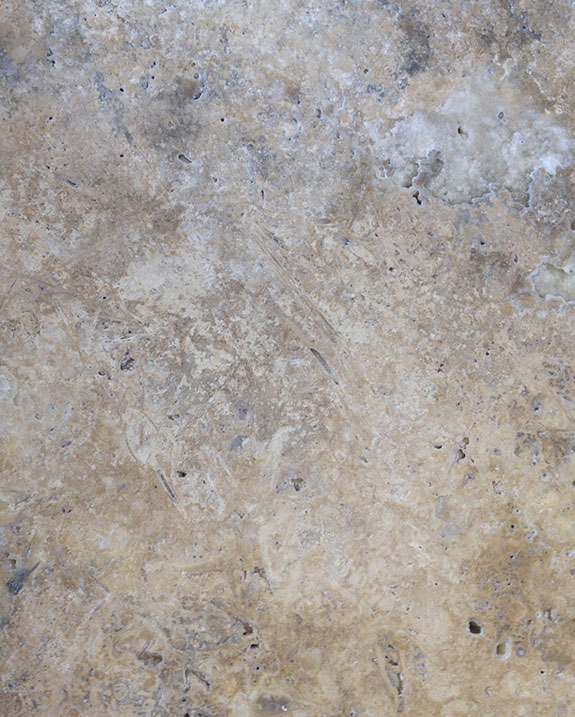 Detail view of limestone dial in clock