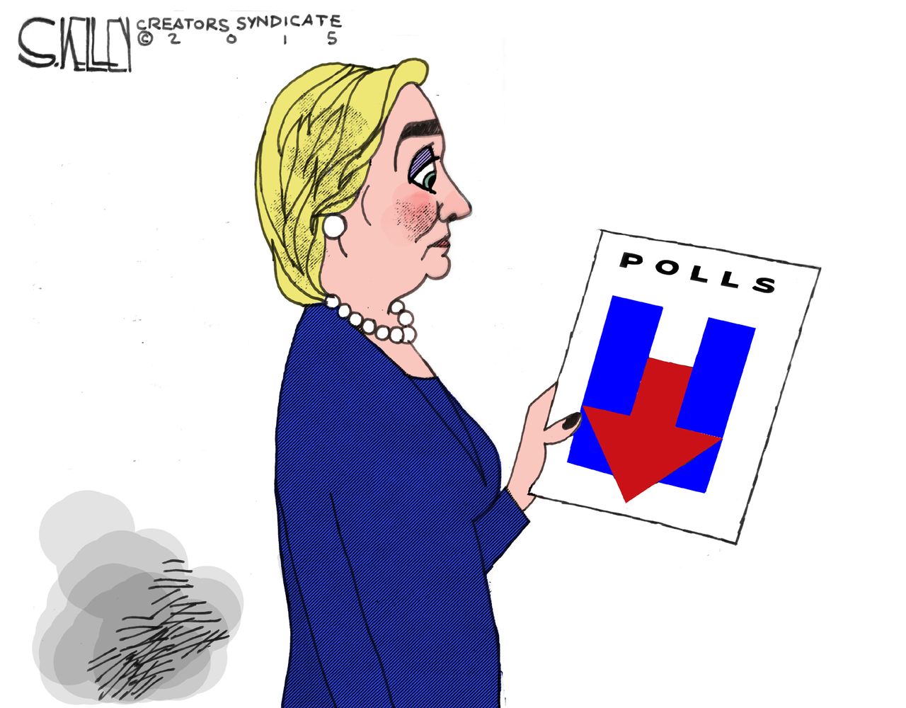 Political cartoon U.S. Hillary Clinton 2016