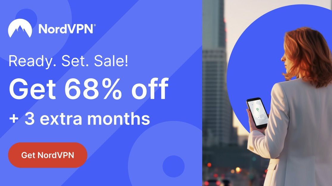 NordVPN&#039;s 68% off deal banner