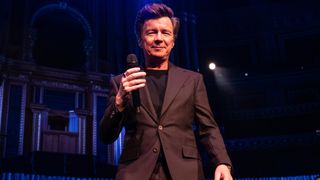 Rick Astley with microphone ahead of his Rocks New Year’s Eve special 