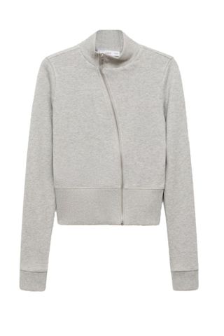 Sweatshirt With Asymmetrical Zip - Women | Mango Usa