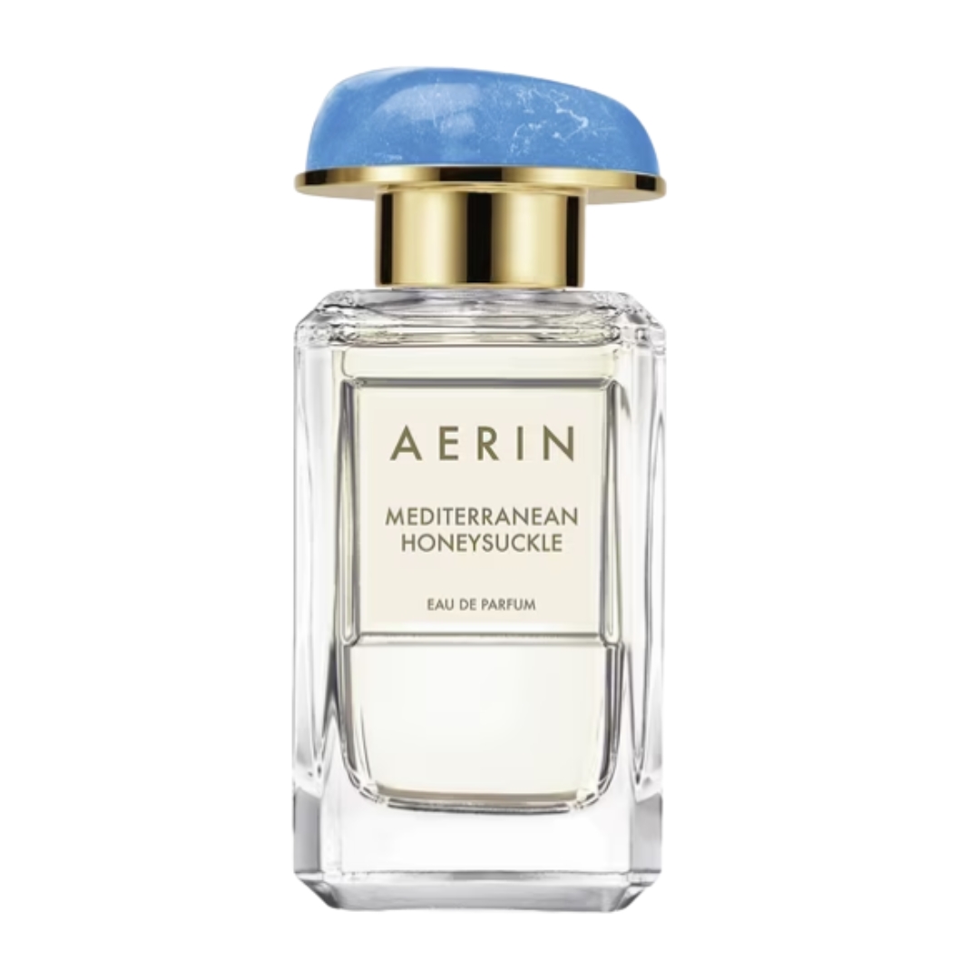 A product shot of the Aerin Mediterranean Honeysuckle Eau de Parfum, on a white background