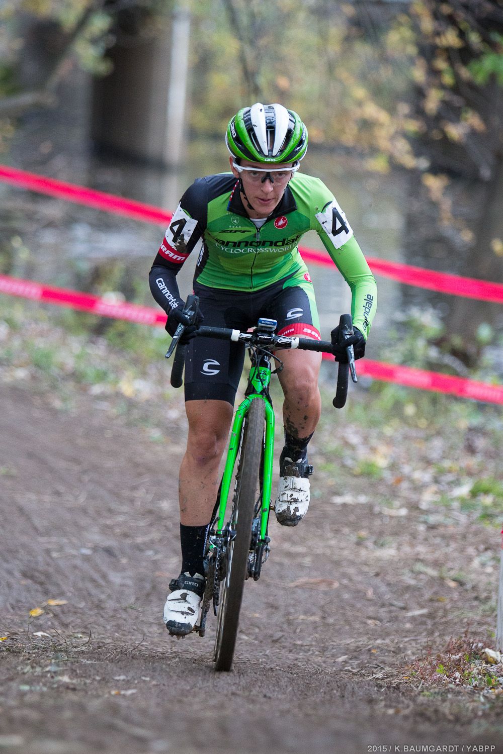 Antonneau drove hard and maintained her second place position