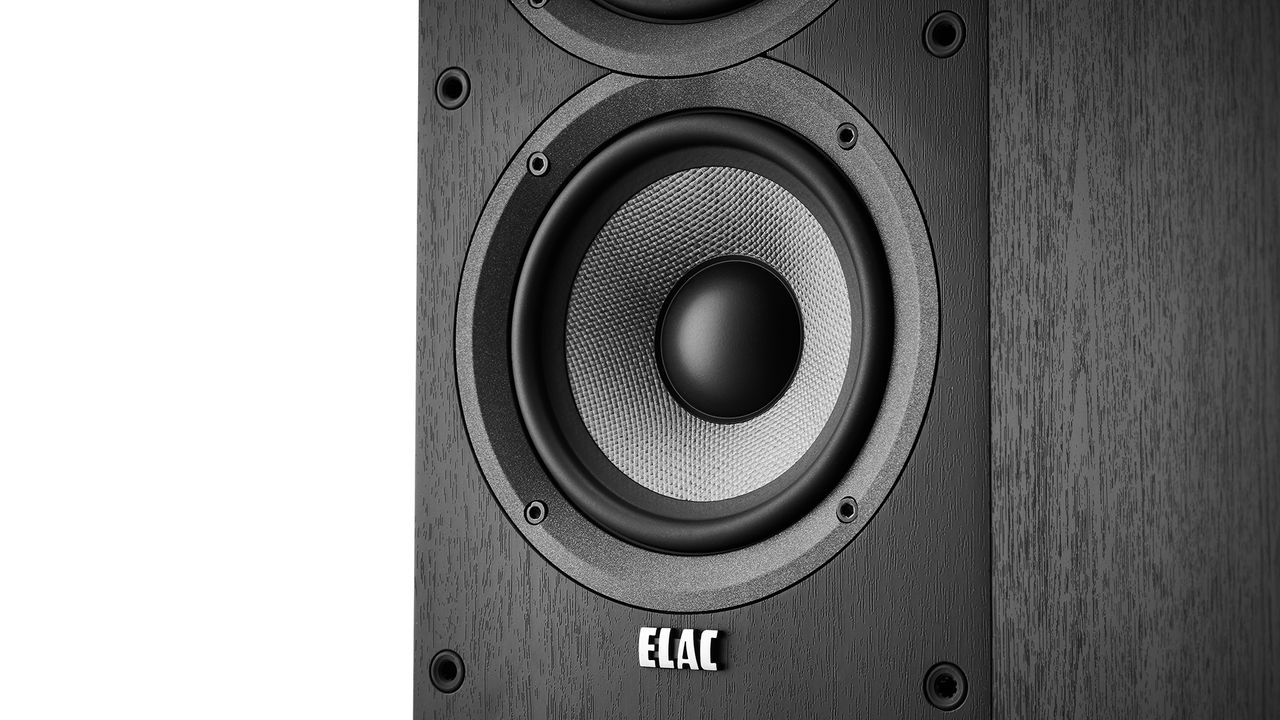 Drive unit on the Elac Debut 2.0 F5.2 floorstanding speakers