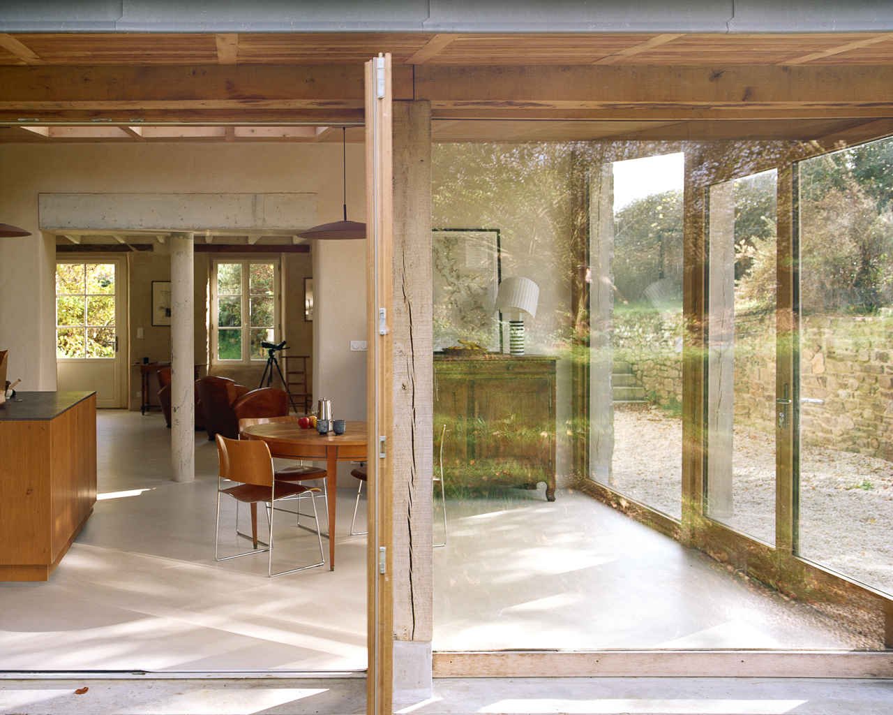 The new timber-framed extension