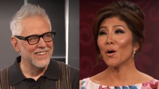 James Gunn and Julie Chen Moonves split image