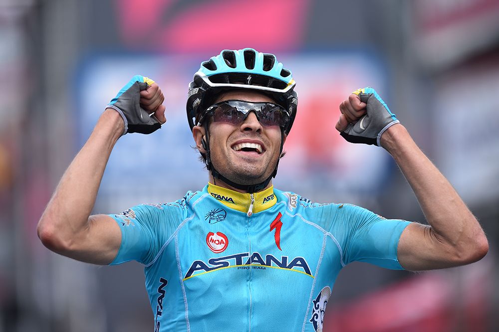 Mikel Landa celebrates his second victory