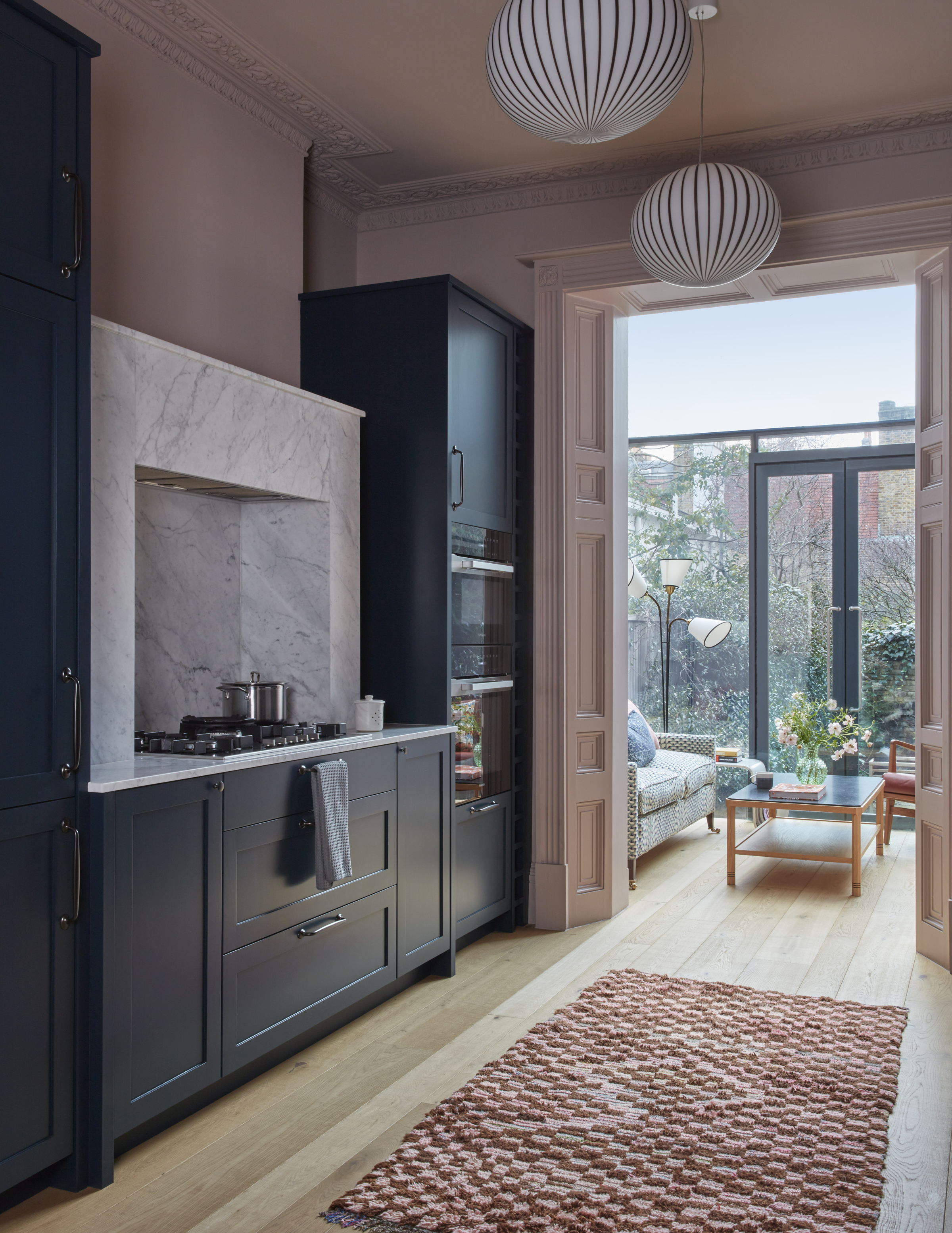 A small kitchen designed against a single wall