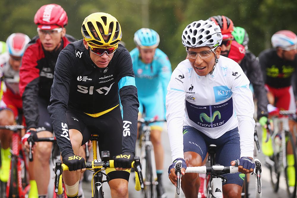 Chris Froome (Sky) and Nairo Quintana (Movistar)