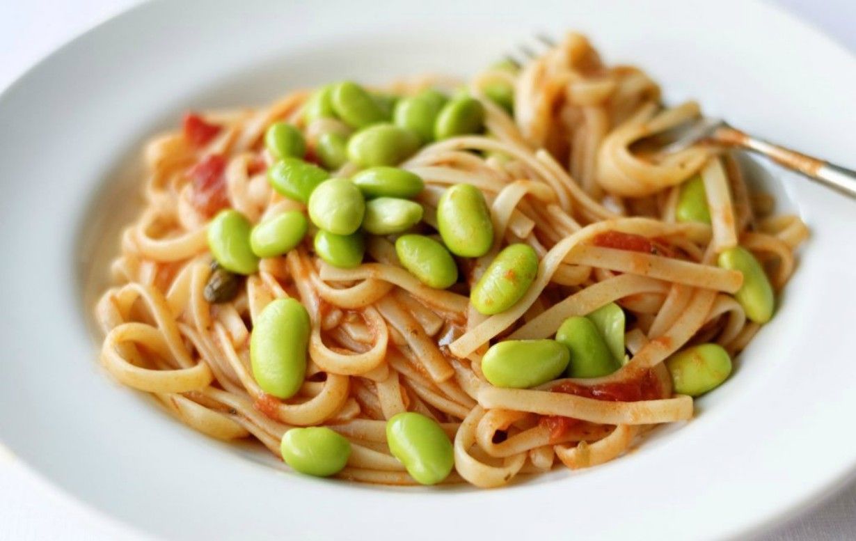 Slow-roasted tomato pasta