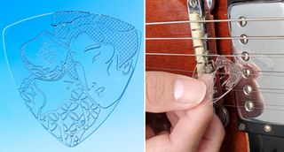 Glass guitar pick