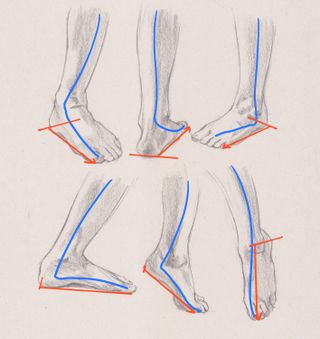 how to draw feet diagrams