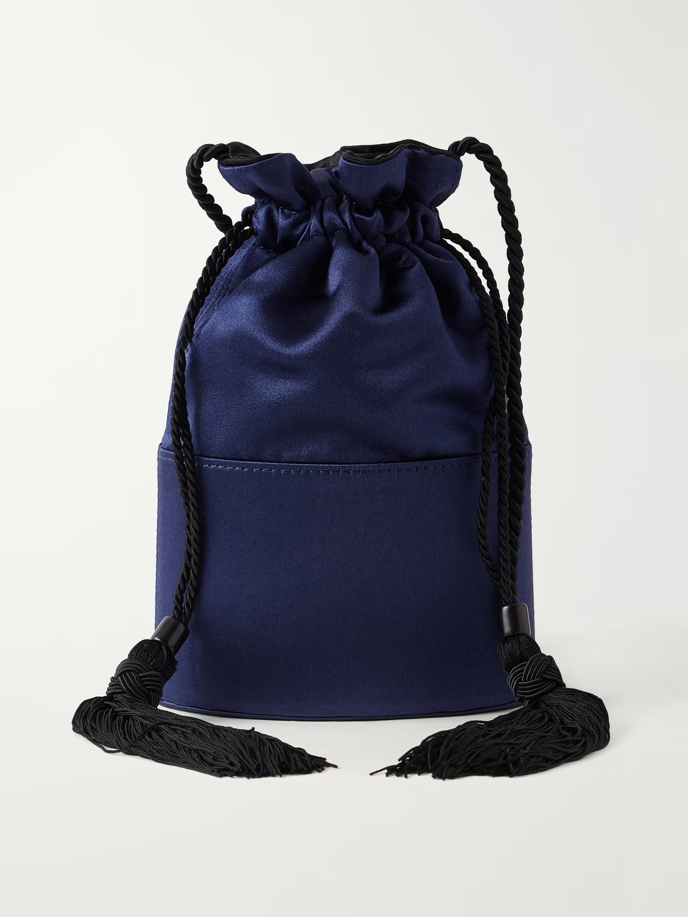 Hunting Season, The Lola Drawstring tasseled cord-trimmed satin bucket bag